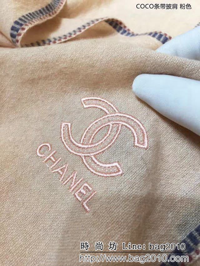 CHANEL香奈兒 小香新品 COCO條帶披肩 羊毛圍巾 LLWJ6710